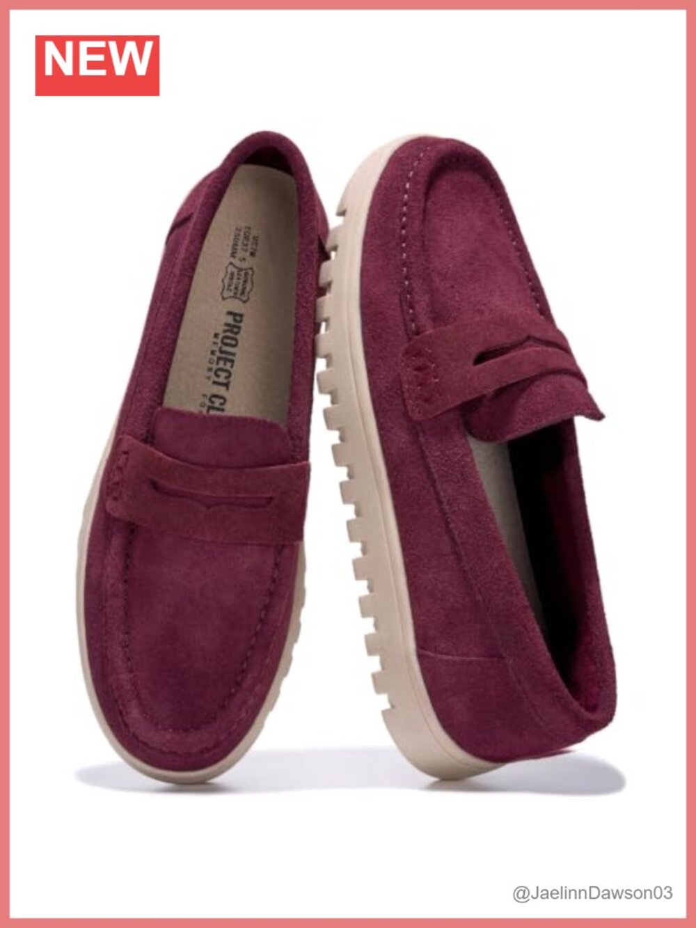 100% Genuine Leather Slip-On Loafers for Women, Non-Slip Work Shoes,